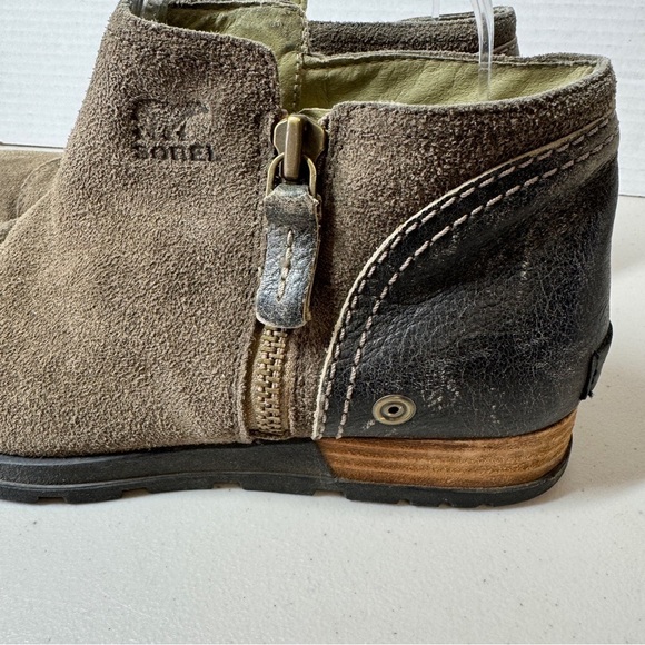 SOREL Leather Major Low Ankle Fossil Brown Boots Size 8 - Picture 5 of 14